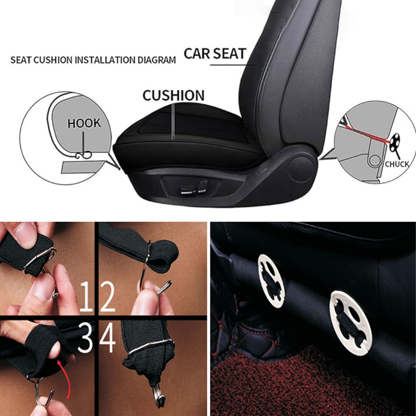 Fundas Asiento Cuero Coche - Juego Completo 5 Piezas (Delanteros y Traseros) - Impermeables, Cómodas - Compatible AirbagCinturón Seguridad【para New Hyunda Tucson 2024,Gris】