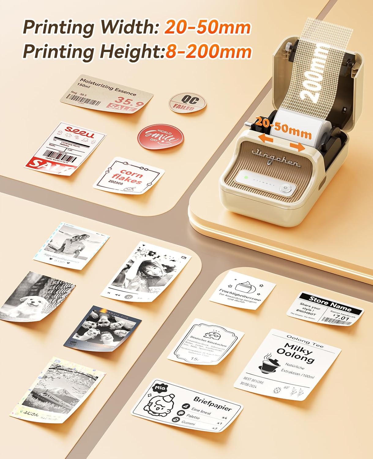 NIIMBOT B21 Pro Dual Color Printing Label Maker with Red-Black Printing Tapes, 300DPI HD Label Printer, Sticker Maker for Business Office,Home Organization, Photo Print, Study Graphics, Scrapbook