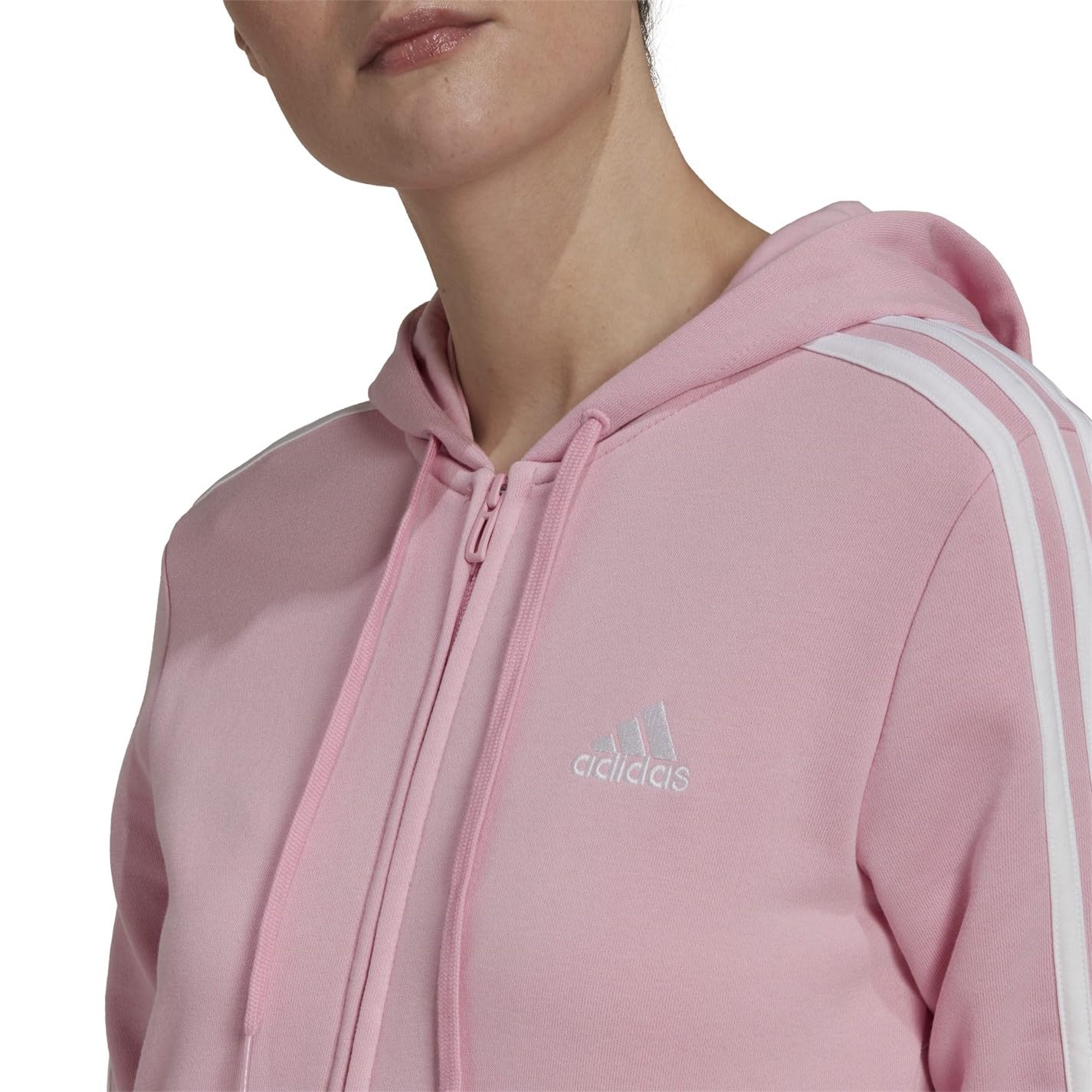 adidas Damen Essentials French Terry 3-Streifen Kapuzenjacke Sweatshirt