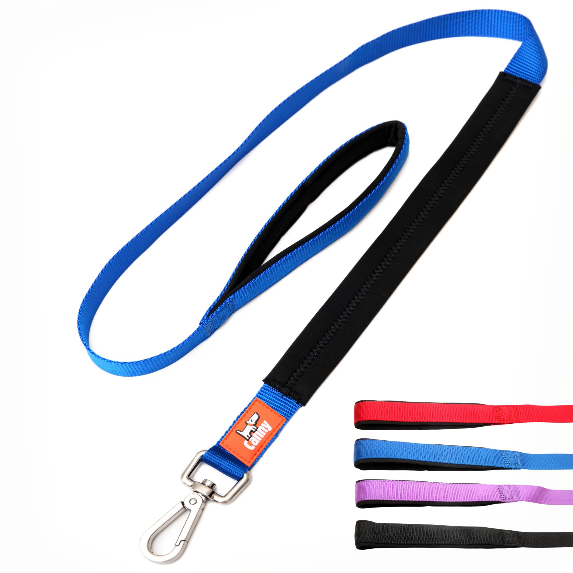 Canny Lead – Anti‑Pull Dog Lead for Headcollars incl. Canny Collar | Soft Padded Grip | Encourages Calm Walking – 120cm x 25mm, Blue — image 1