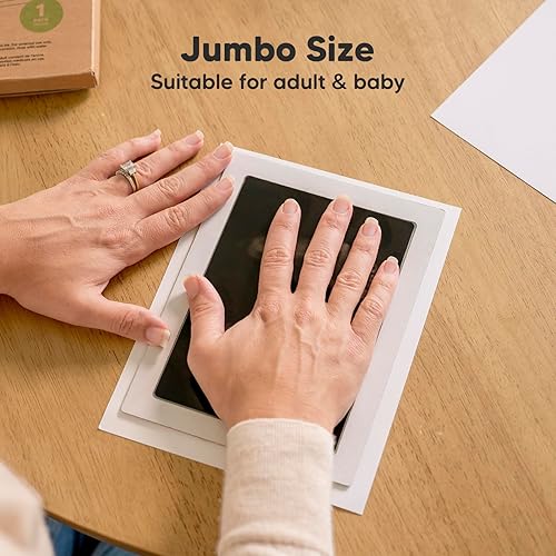 Miniatura 5 de Kit de huellas y manos sin tinta, almohadilla de tinta para manos y huellas del bebé, kit de impresión de huellas de perro, kit de impresión de