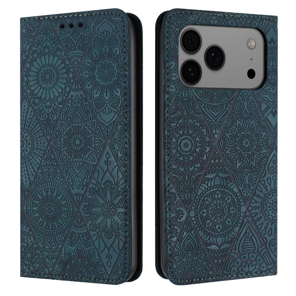 Étui antichoc iPhone 12 Pro Max bleu clapet anti rayures - 6