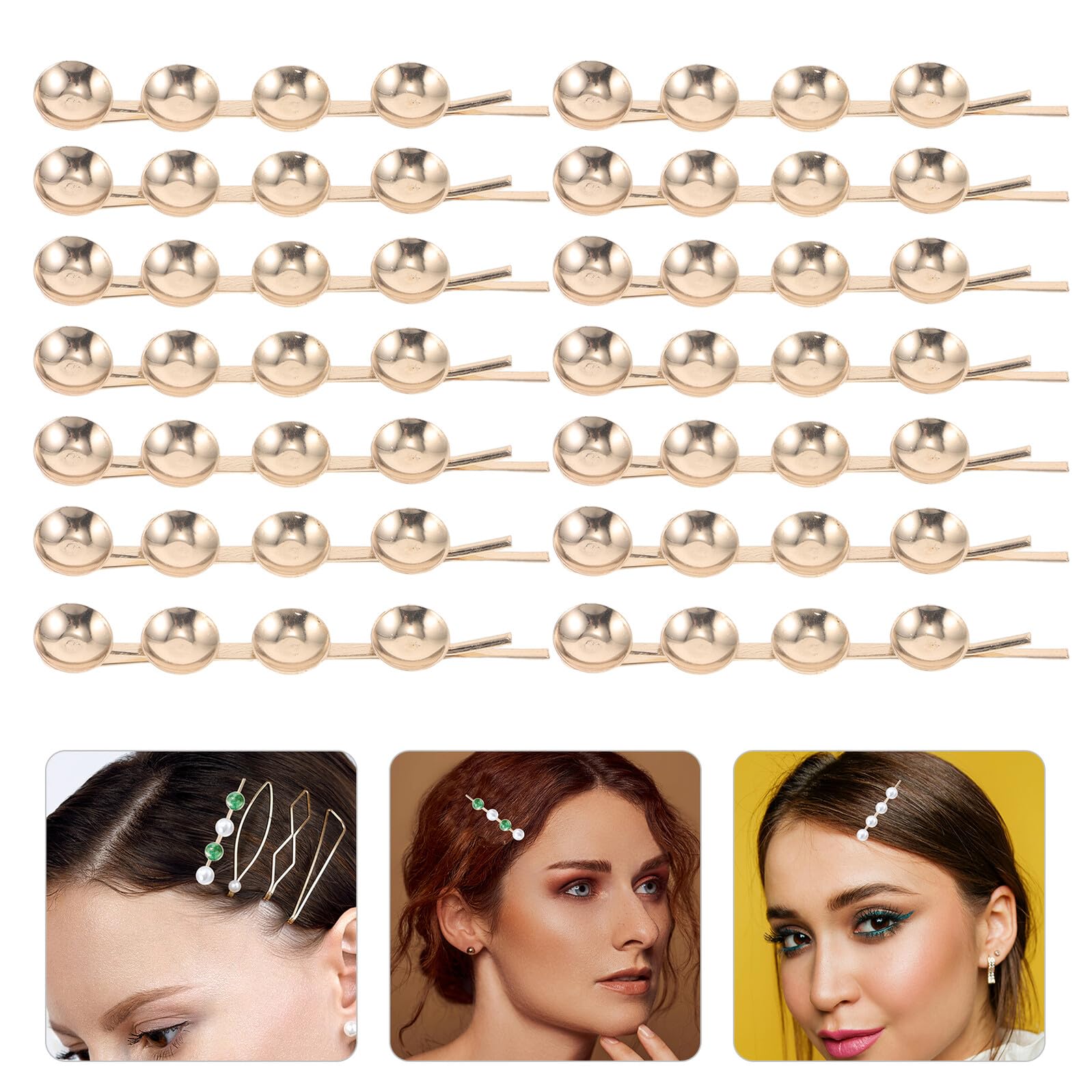 Housoutil 100 Stück Metall Haarklemmen aus Eisen in Elegantem Runddesign mit Fester Fixierung für Vielseitige Frisuren bei Alltag und Festlichen Anlässen