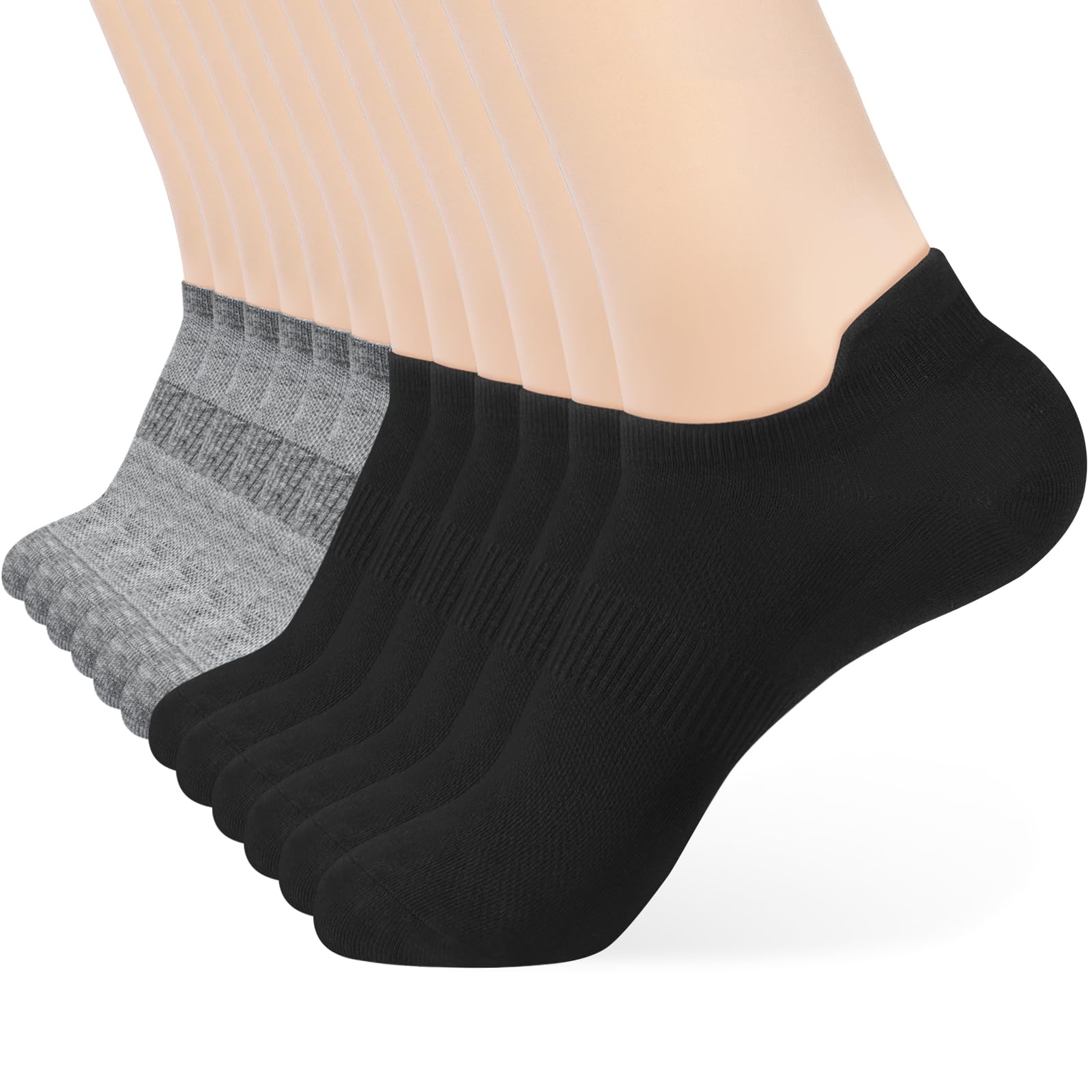 ATBITER Ankle Socks Women/Men 6-12Pairs Thin Low Cut No Show Socks With Tab