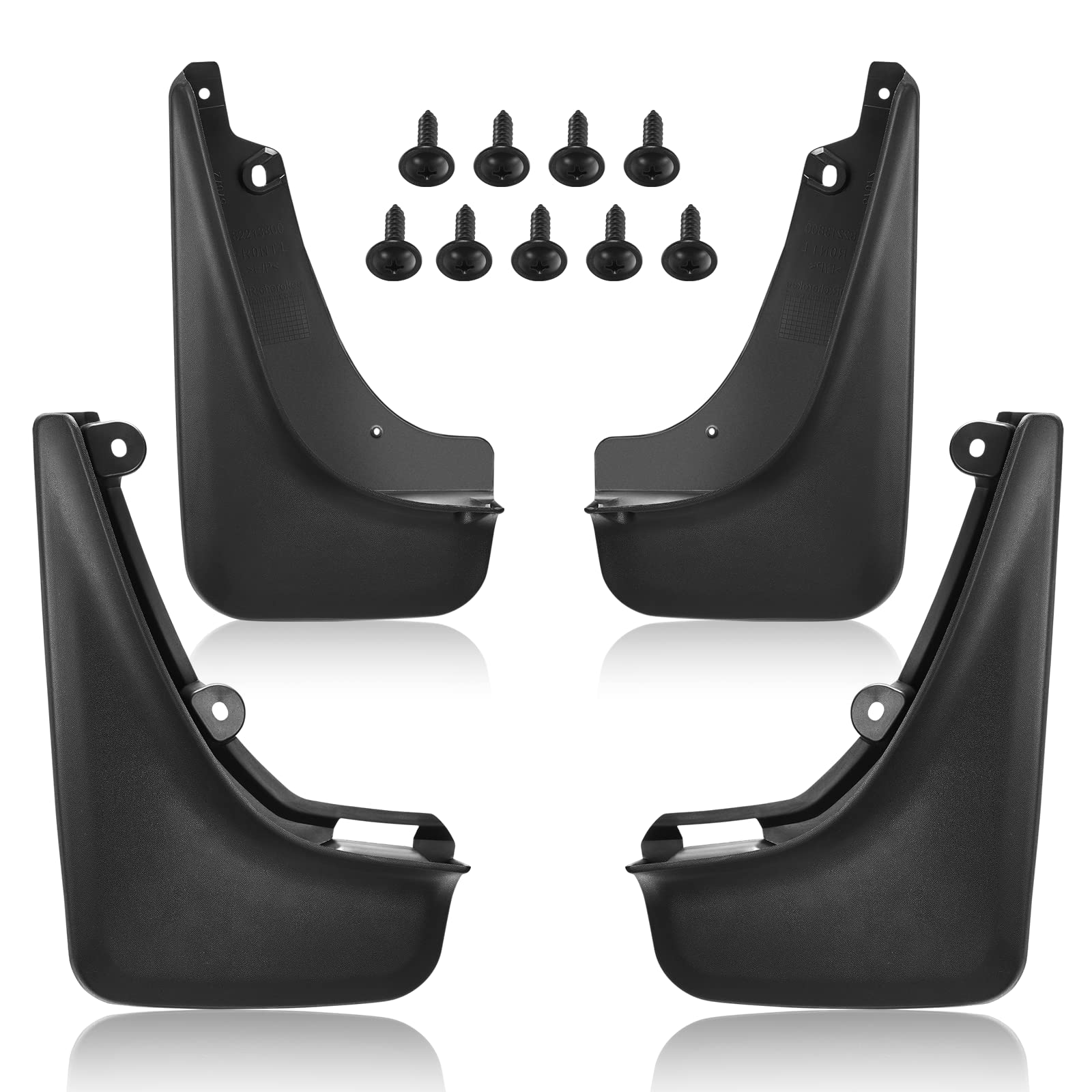 BDFHYK Mud Flaps Splash Guards 4PCS Front &amp; Rear Side Mud Guards Compatible with Jeep Cherokee 2019-2020 5th gen.