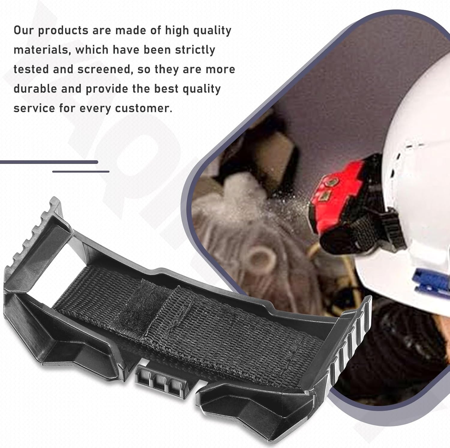 48-73-1090 Hard Hat Headlamp Mount Compatible with B-OLT Hard Hats, Fits for Most Headlamps, Includ Webbing (1)