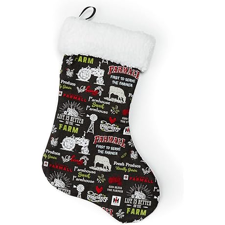 Farmall Tractor Christmas Stocking