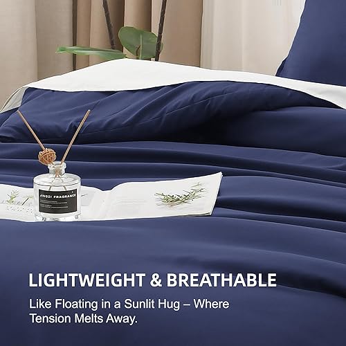 Miniatura 152 de Litanika - Juego de edredón de tamaño queen extragrande, 3 piezas, color verde salvia, ligero, unicolor, para todas las estaciones, esponjoso Verde