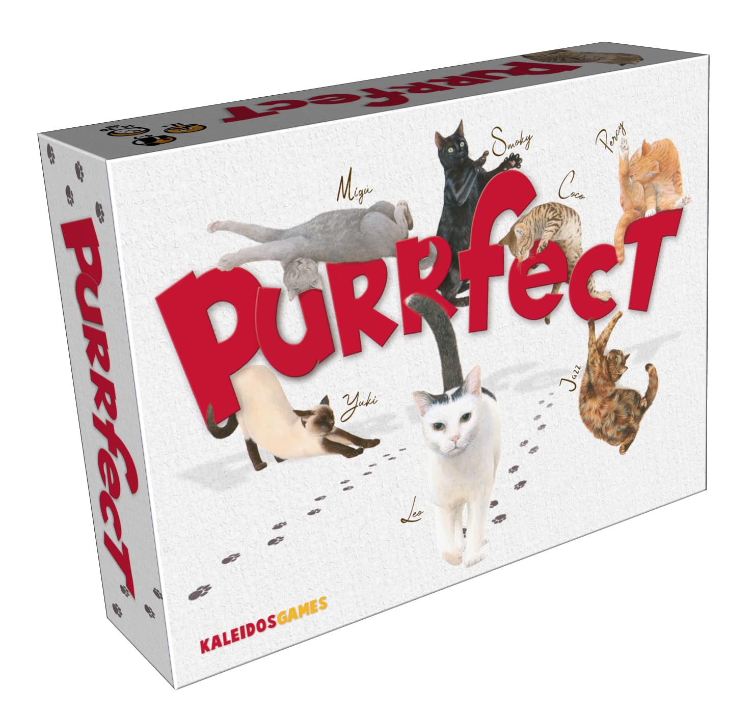 Kaleidos Games Purrfect - A Fun and Adorable Card Game for Cat Lovers and Families, Black / White, 13 cm x 17 cm x 0.1 cm
