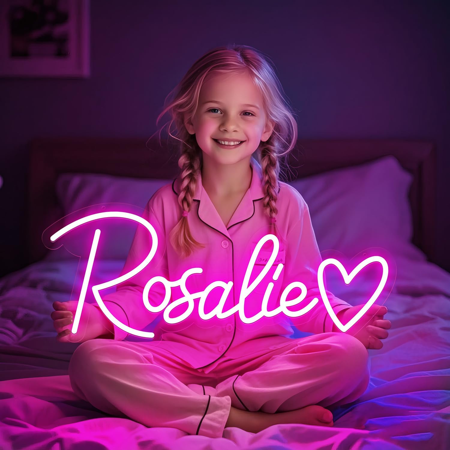 Custom Neon Signs, Name Neon Sign Customizable for Wall Decor, Personalized LED Neon Sign for Wedding Birthday Gifts, Custom LED Name Light for Bedroom Party Light Up Sign
