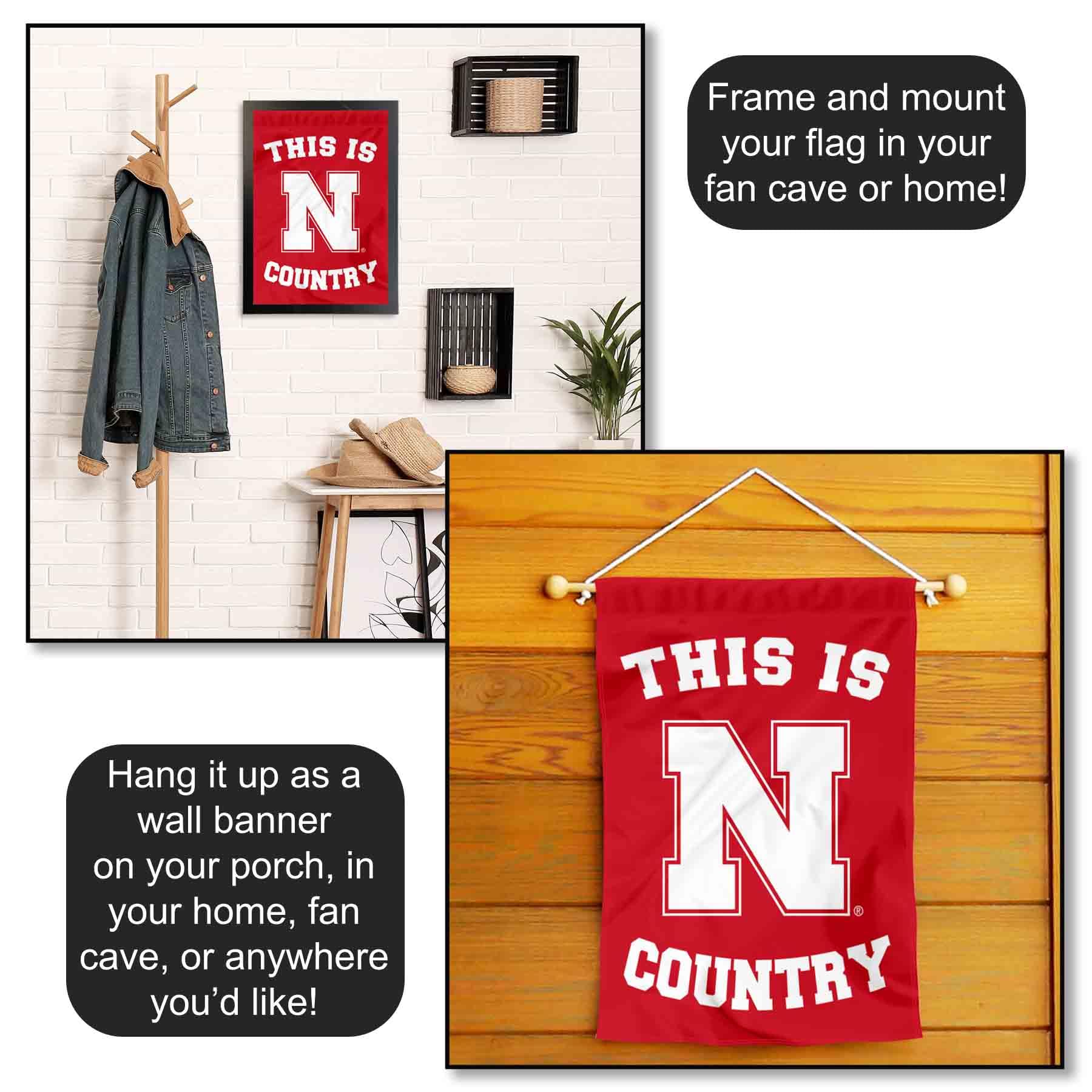 Bandiera Da Giardino Nebraska Cornhuskers 13x18 Poliestere - Regalo Perfetto Per I Tifosi NCAA