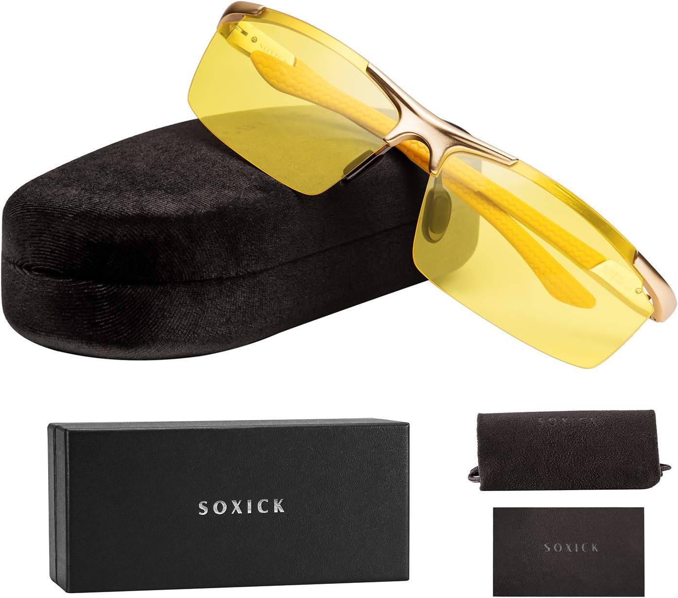 Polarized Night Vision Glasses for Men and Women Yellow Safety Driving Glasses with UV Protection and Anti Glare - Image 6