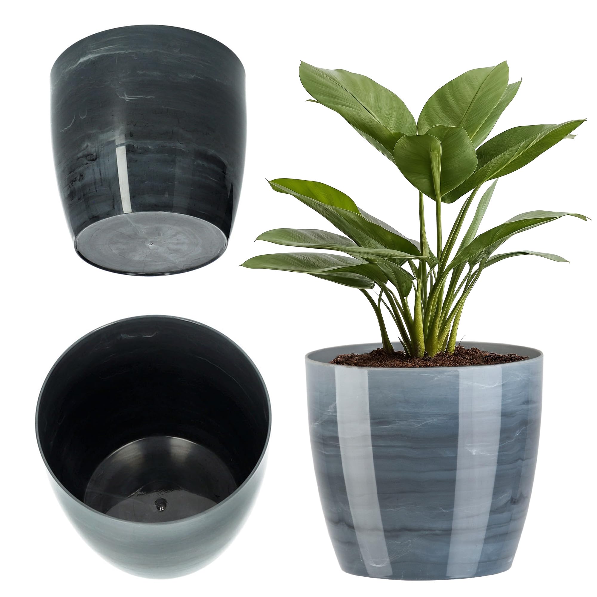 KADAX Maceta con Plato y Plato para Cactus, helechos (30 cm, Rosa) — view 18