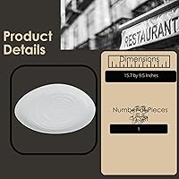 Vista 6 de Steelite Creations - Plato de melamina para servir bufé, uso pesado, irrompible, comercial, grado de restaurante, Scape Oval 15.7 x 9.5, bandeja