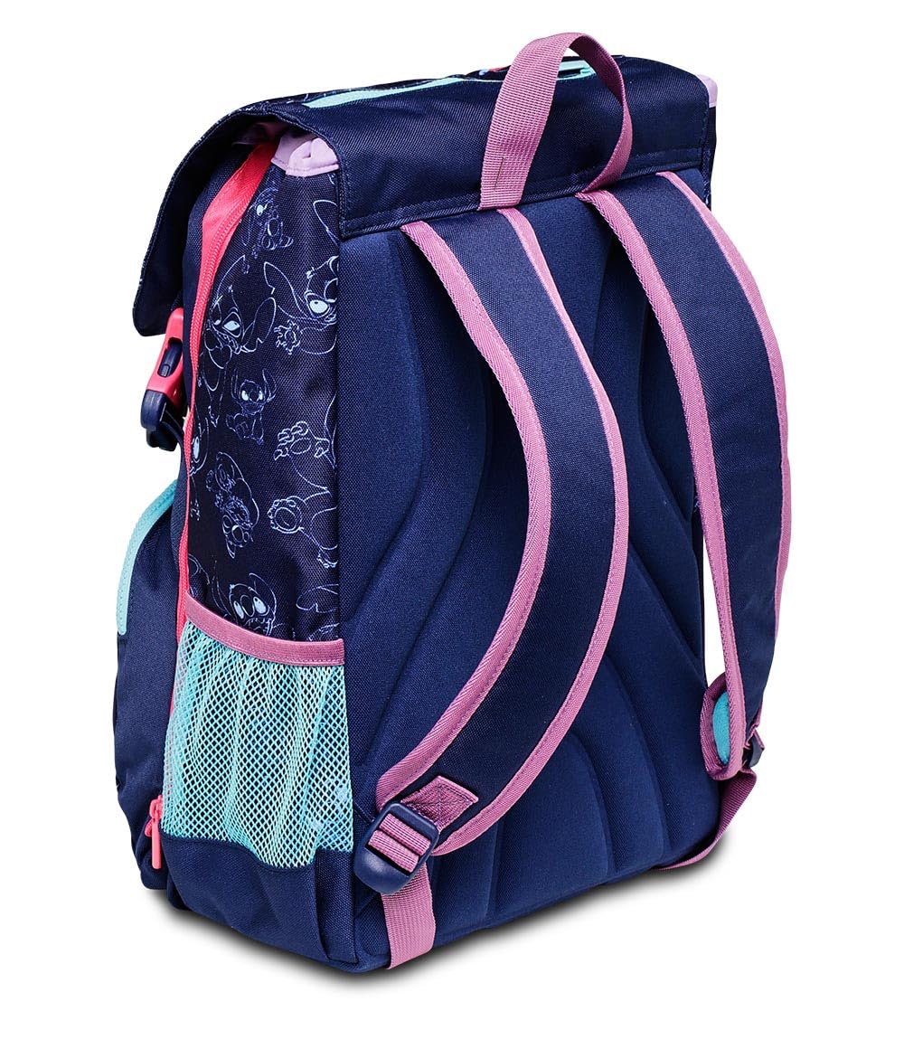 Seven Unisex Kinder Erweiterbarer Rucksack Lilo und Stitch Rucksack (1er Pack)