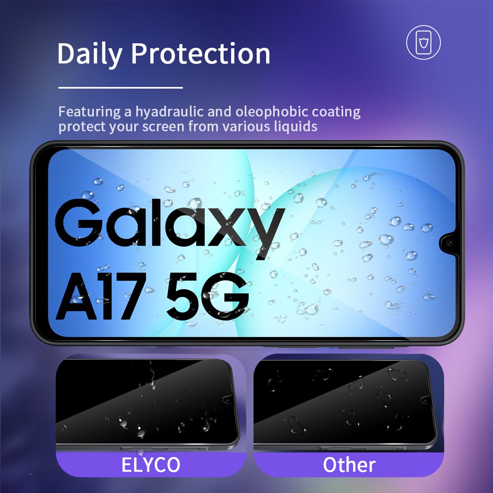 Privacy Vetro Temperato Compatibile con Samsung Galaxy A16/A17 4G/5G, 2 Pezzi Anti-Spy Pellicola Protettiva, 9H Durezza Ultra Resistente, Protezione Privacy Schermo Pellicola, Anti-Graffio