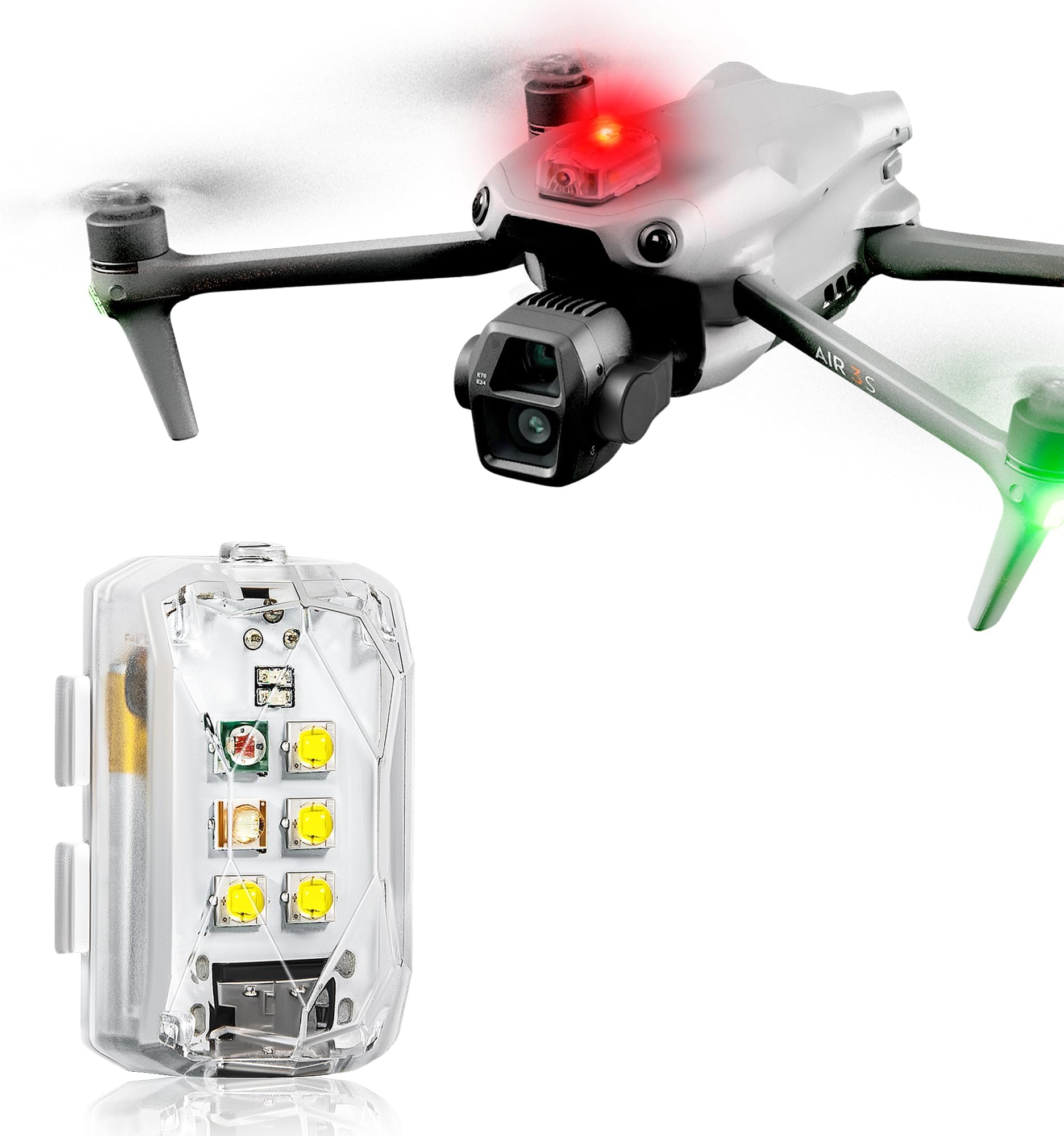 Drone Strobe Lights for DJI Neo/Mini 4K/Mini 4 Pro/Air 3S/Avata 2/Mini 2 SE, FAA Night Flight Lights with 4 Colors Led Lamp for RC Quadcopters Drone Accessories