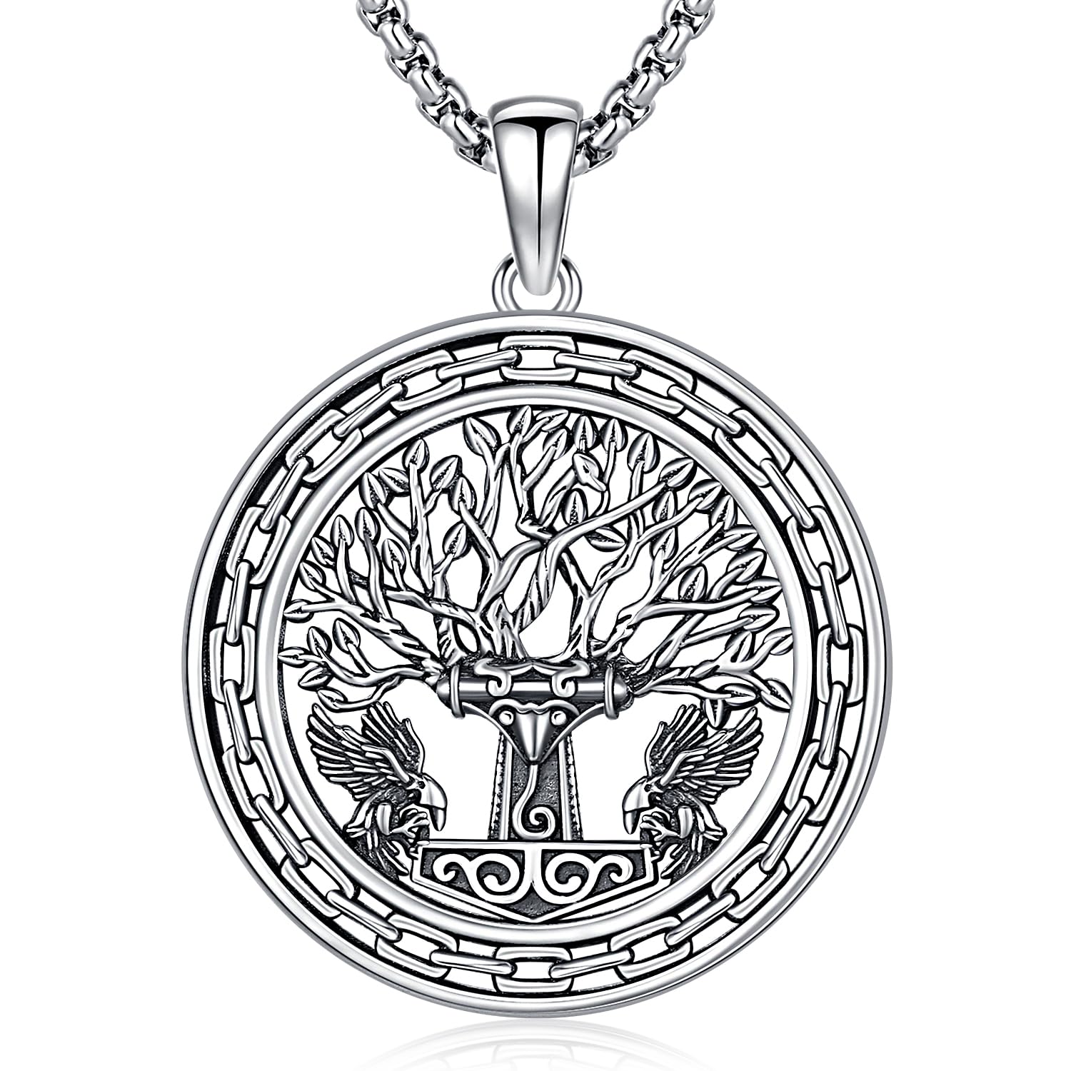 Vito Collana vichinga in argento Sterling 925 per donne e