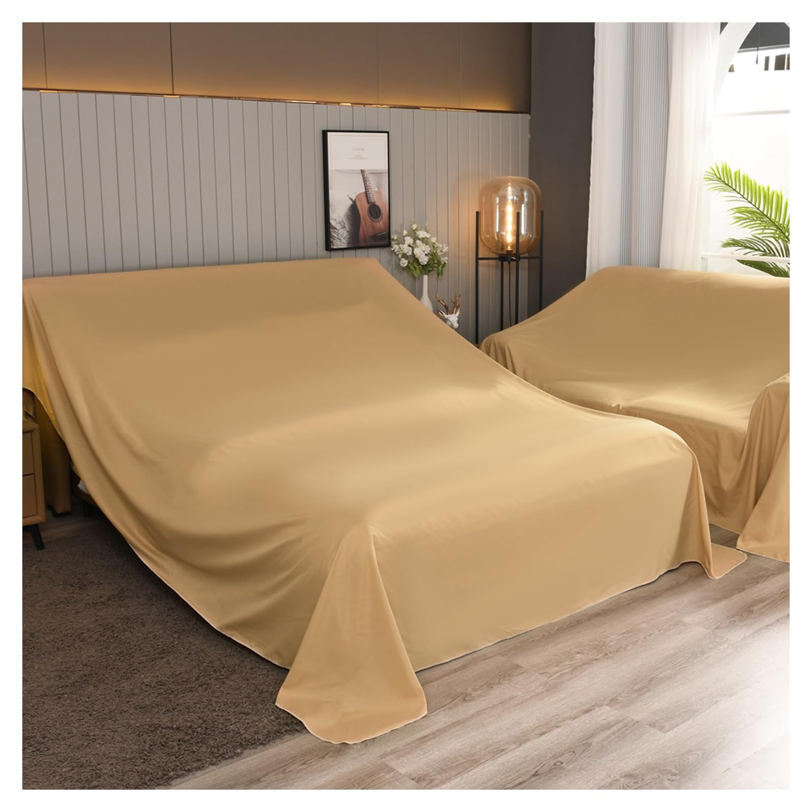 Große Staubschutzfolien für Möbel, strapazierfähig, Gelb (1,2 x 1,4 m)