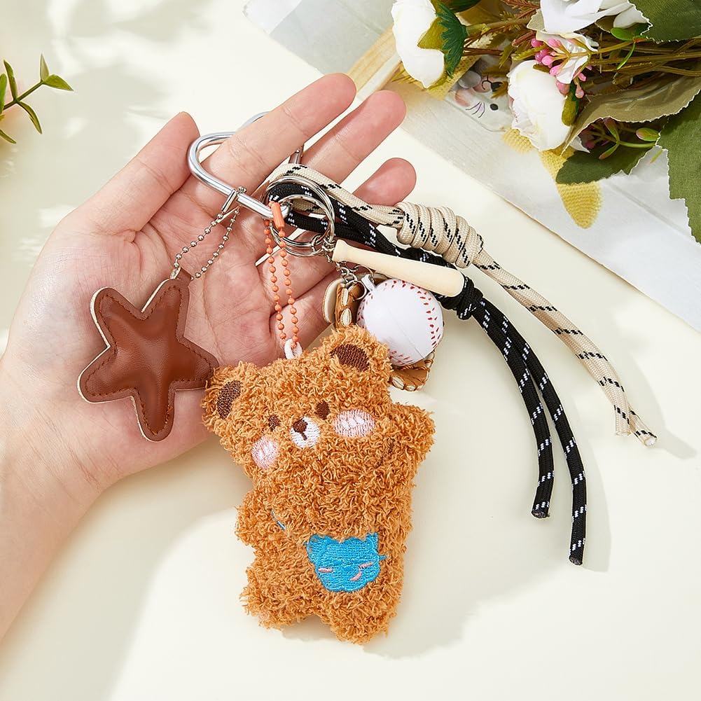 Rope Bag Charms Imitation Leather Pendant Keychains Braided Keychain for Handbags Tote Bags - Image 3
