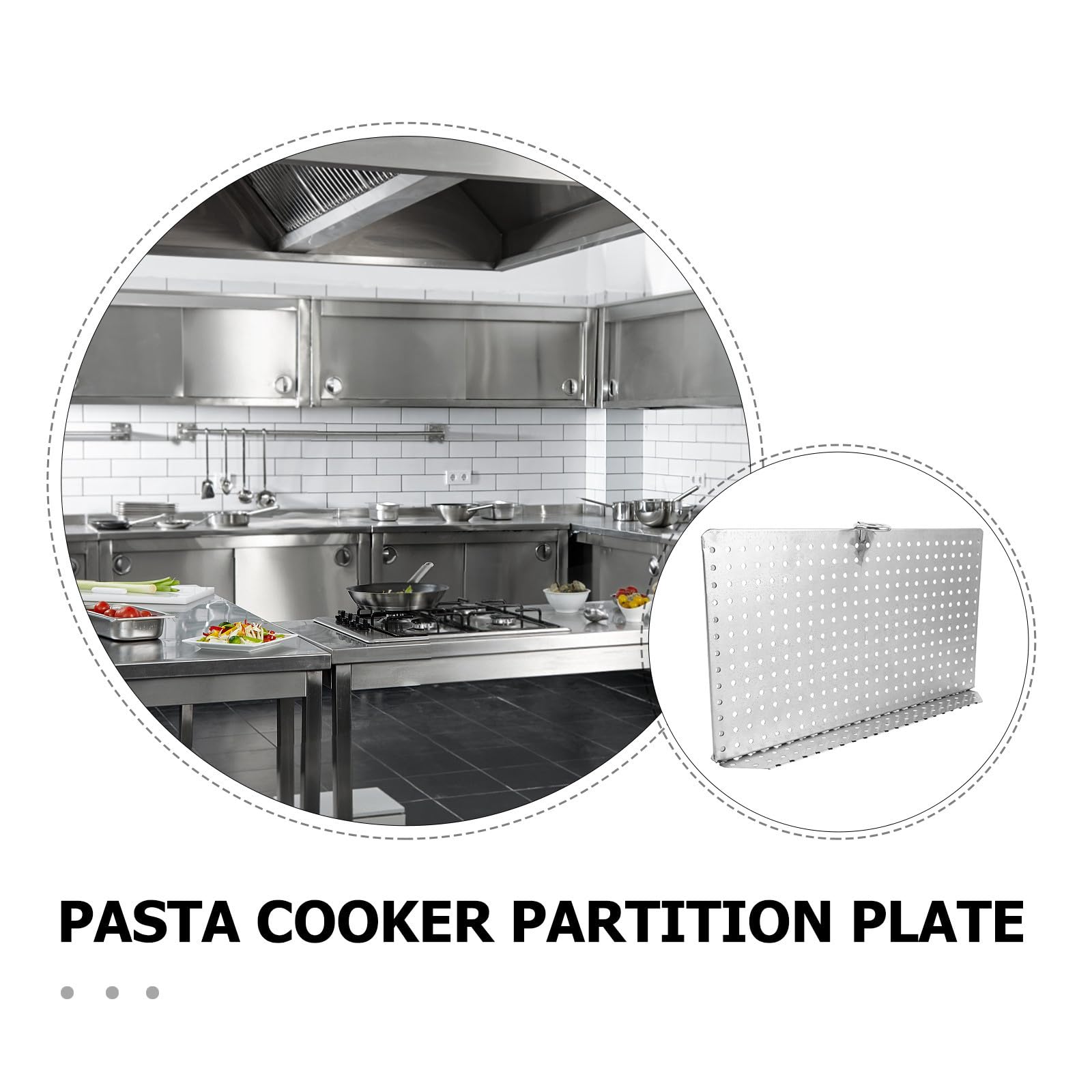 Alasum Divisore per Pentola in Acciaio Inossidabile con Scomparti per Cottura Simultanea di Pasta, per Cucina Professionale e Locale, Design a Compartimenti Argento