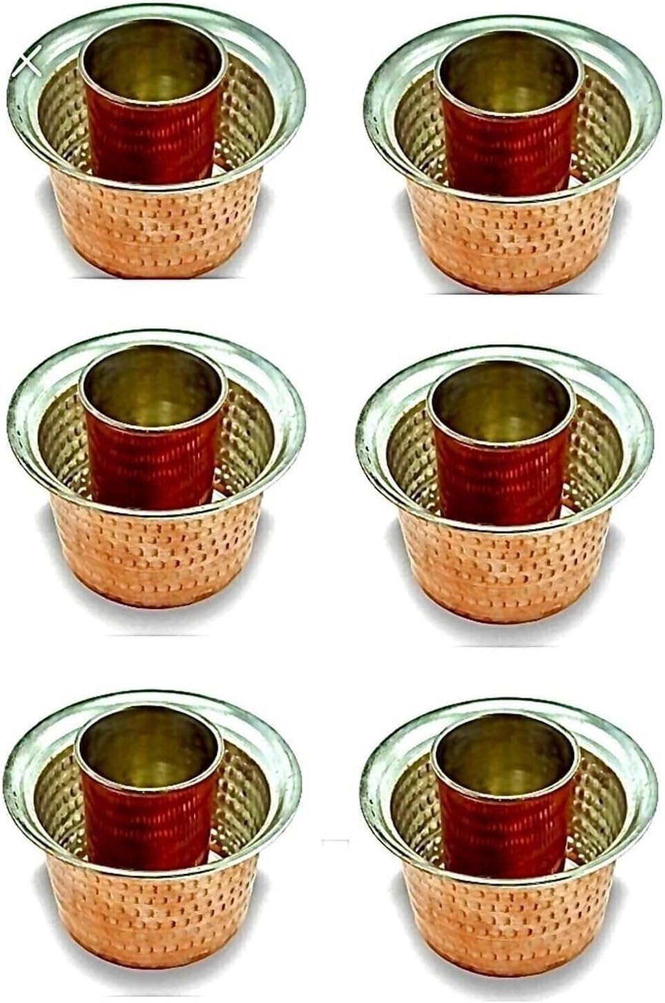 SODEF Shot Glass Set 6 Piece Copper Plated Alcohol Chiller Gift Set for Parties, Celebrations, and Home Bar Use - Copper