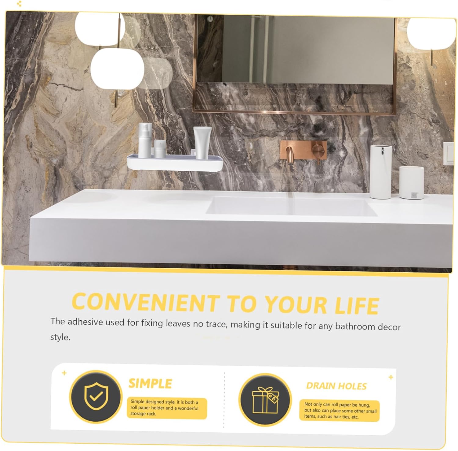 Multifunctional Toilet -Mounted Bathroom Storage Shelf for Toiletries Space-Saving Organizer for Toilet and Bathroom Essentials Easy to Install No- Modern Style