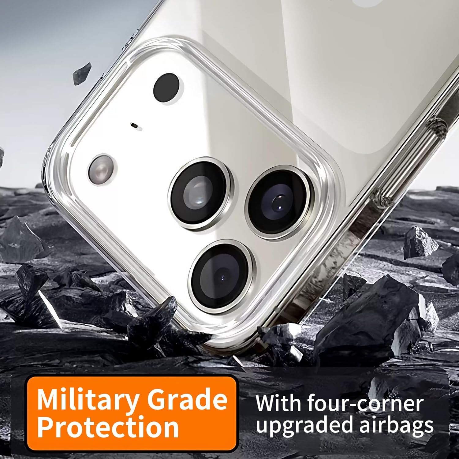 Compatible with iPhone 17 Pro Clear Case Non-Yellowing