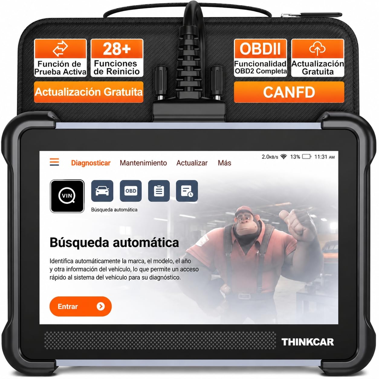 ThinkScan 672 OBD2 Diagnosis de Diagnóstico Todos Los Sistemas Y 28+ Funciones de Reinicio