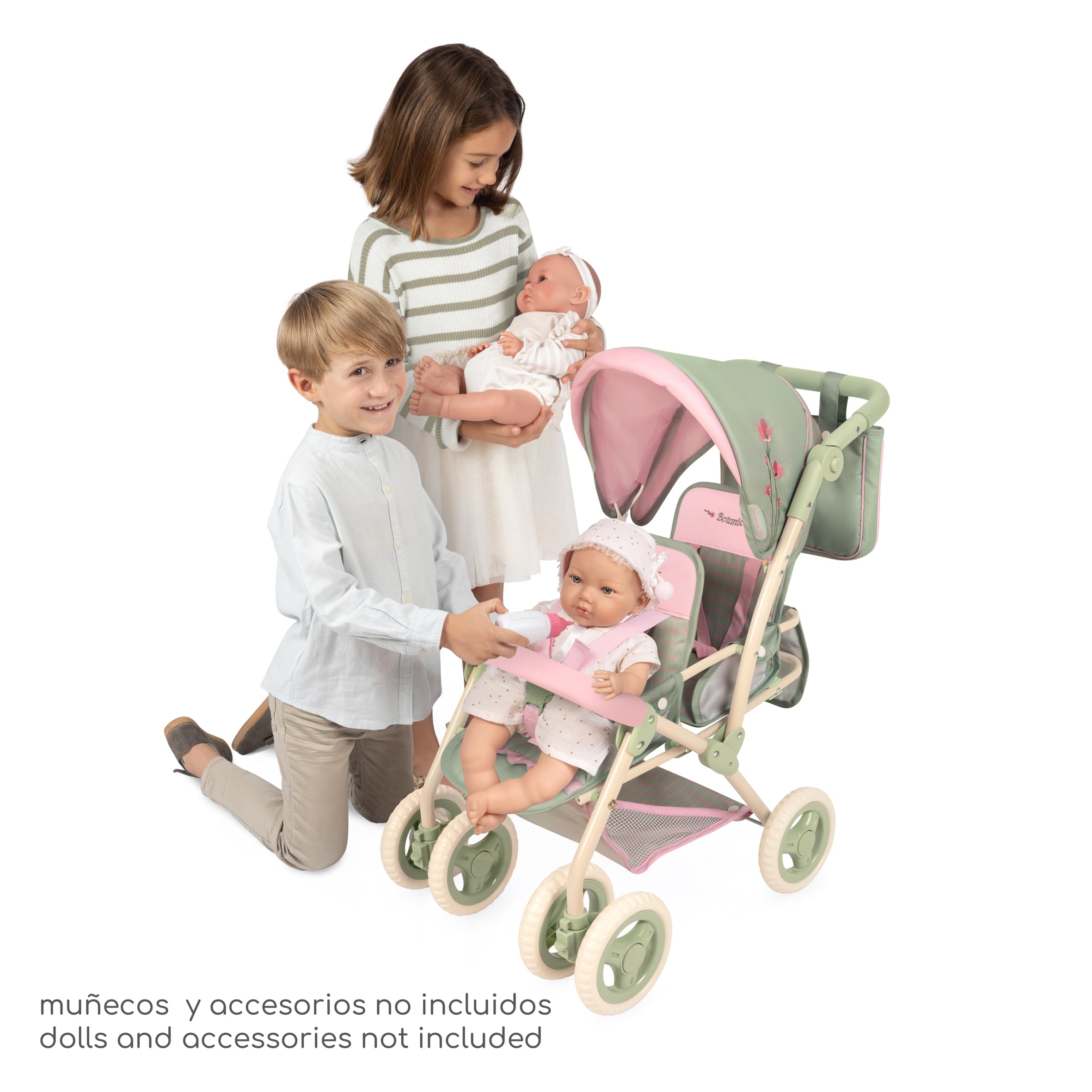 Carro de Muñecas Silla Gemelar Plegable con Bolso Botanic DeCuevas 90368