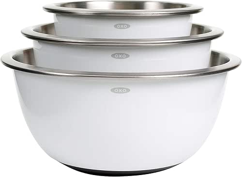 OXO Good Grips 3-Piece Stainless-Steel Mixing Bowl Set
