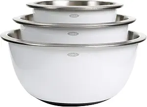 OXO Good Grips 3-Piece Stainless-Steel Mixing Bowl Set