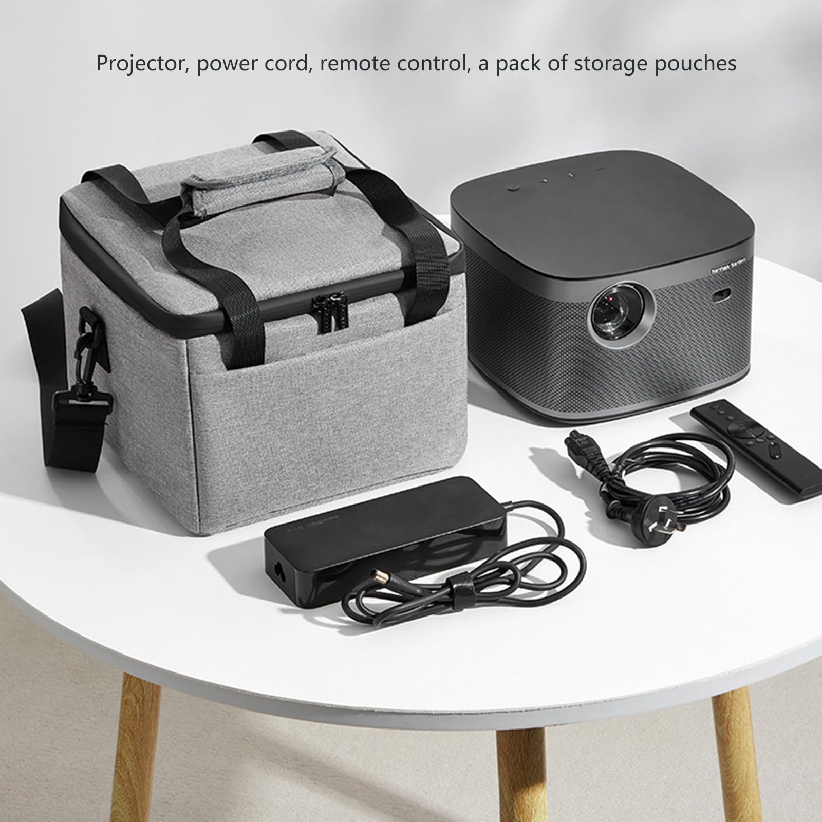 Funda de transporte impermeable para proyector de tela Oxford para H Series V, bolsa de almacenamiento portátil con múltiples bolsillos, funda de viaje para proyector
