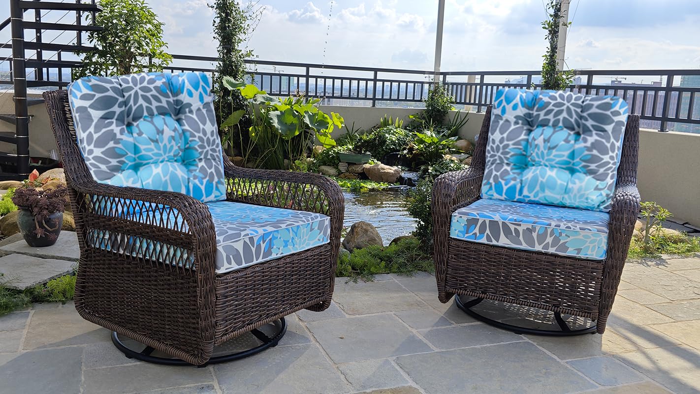 JGBird Coussin Touffeté De Chaise D'extérieur Et De Dossier – 55,9 X