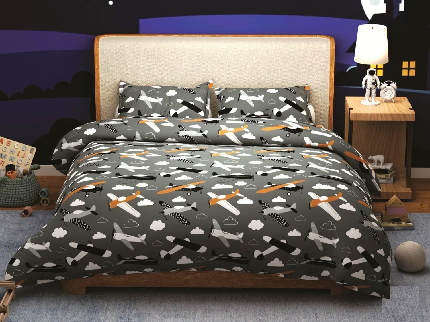 Bombay Dyeing 100% Cotton Wonderland 148 TC One King Size 274x274Cm / 108x108 inches Bedsheet with 2 Pillow Covers Size 46x69 Cm (7959)-image-44