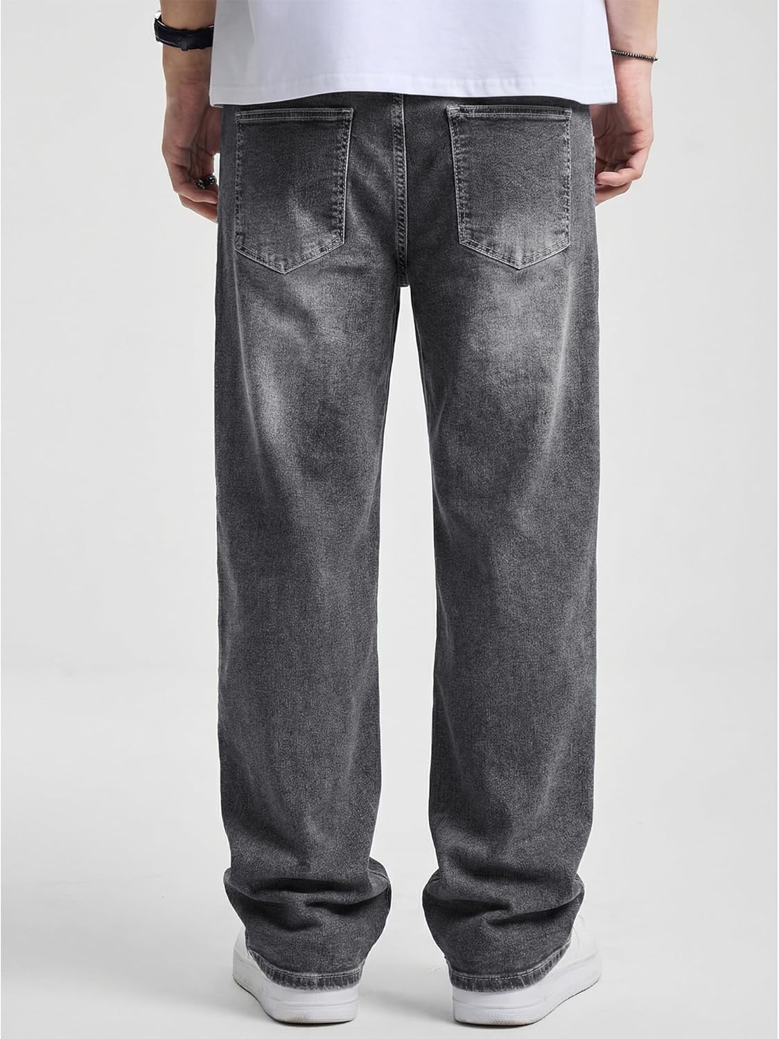 JMIERR Men's Baggy Jeans Wide Leg Skater Hip Hop Denim Pants Loose Fit Streetwear