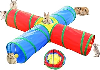 Hamsterspielzeug, Tunnel Rats, Meerschweinchen Tunnel, Kleintierspielzeug, Hamster RöHren, Faltbare 4-Wege-Tunnel-SpielzeugröHre product image