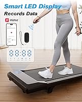 Vista 6 de SupeRun Walking Pad, Under Desk Treadmill, 3 in 1 Portable Treadmill with Remote Control LED Display, 2.5 HP Quiet Walking Jogging Machine for