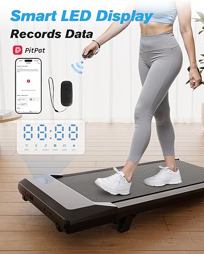 Miniatura 6 de SupeRun Walking Pad, Under Desk Treadmill, 3 in 1 Portable Treadmill with Remote Control LED Display, 2.5 HP Quiet Walking Jogging Machine for