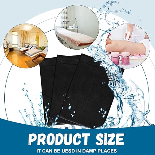 Miniatura 2 de 100 piezas de sábanas desechables de 31.5 x 71 pulgadas, impermeables, para mesa de masaje, sábanas de tela negra para spa, cubierta de cama no