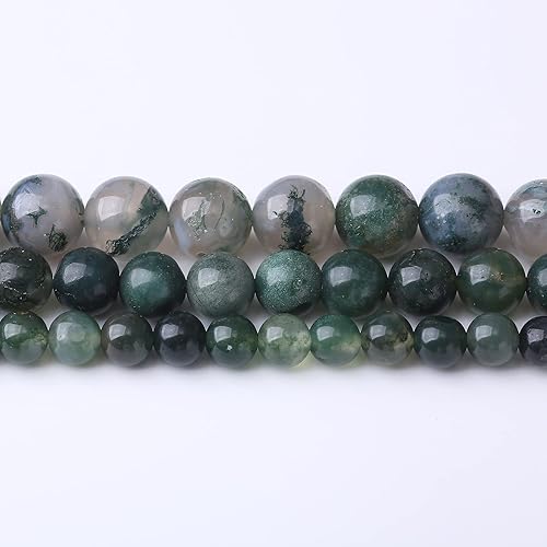 Miniatura 12 de Cuentas redondas sueltas de obsidiana negra de 0.236 pulgadas, cuentas de gemas naturales, cuentas de piedra energética de cristal para hacer joyas