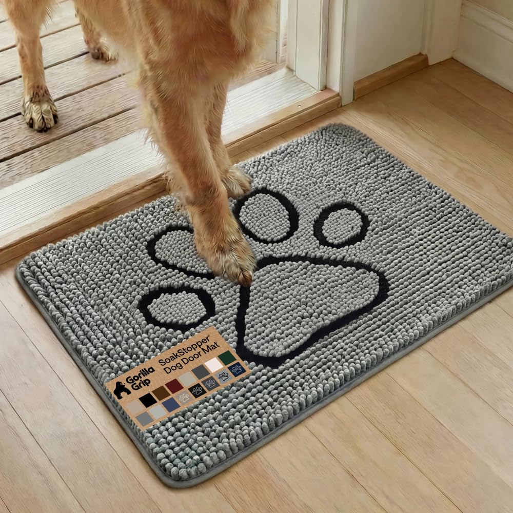 Amazon.com : GORILLA GRIP SoakSTOPPER Dog Door Mat, Machine