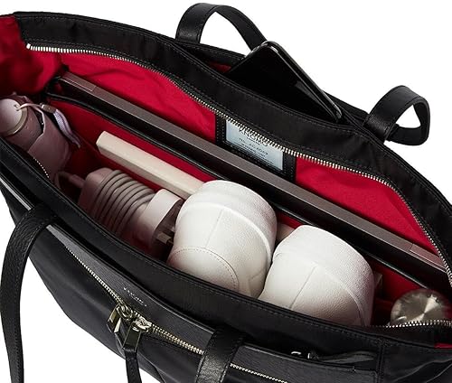 Miniatura 4 de KNOMO Grosvenor - Bolso de hombro de nailon para laptop, para mujer, se adapta a computadoras de 15 pulgadas