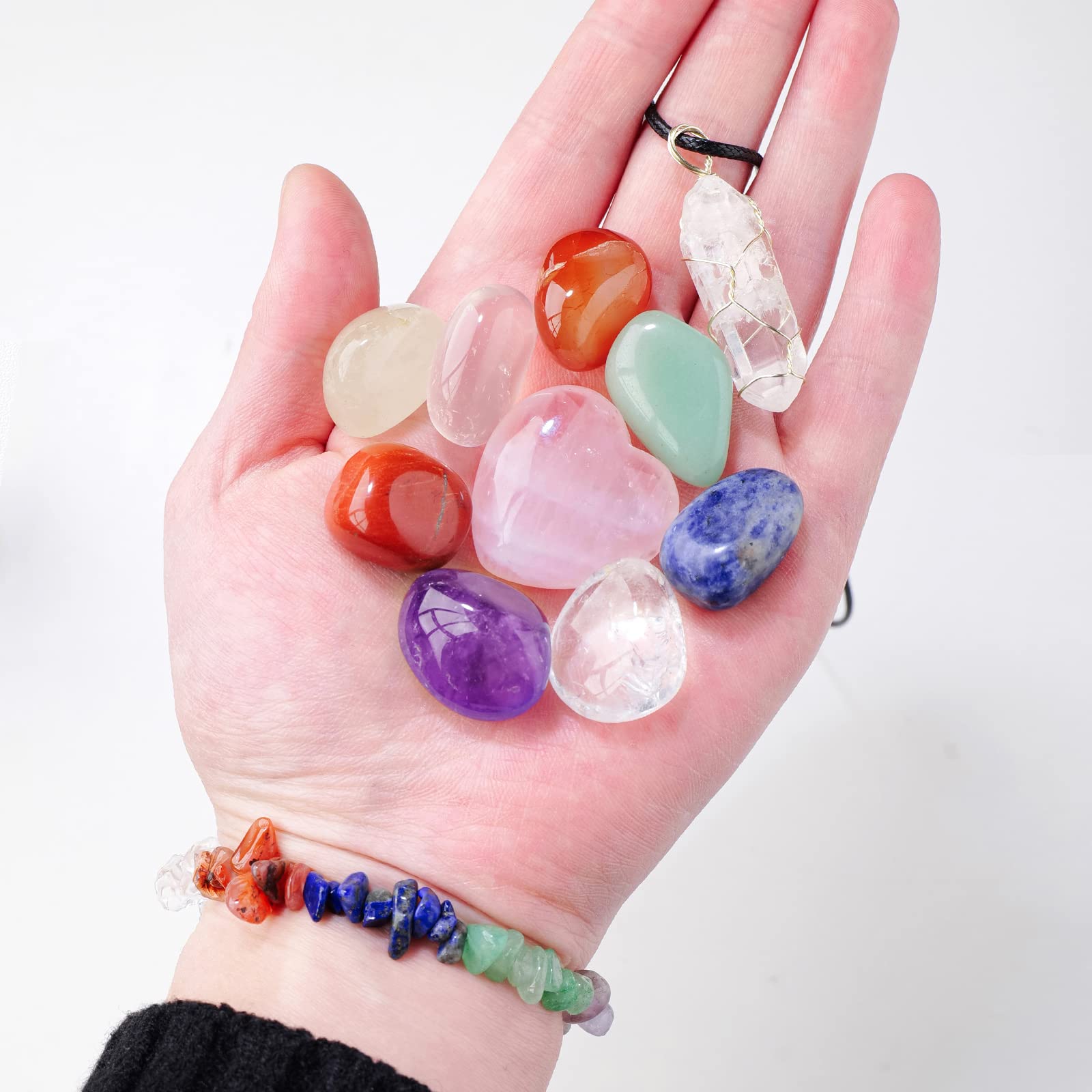 Amazon.co.jp: Runyangshi ヒーリング天然クリスタル 7チャクラ