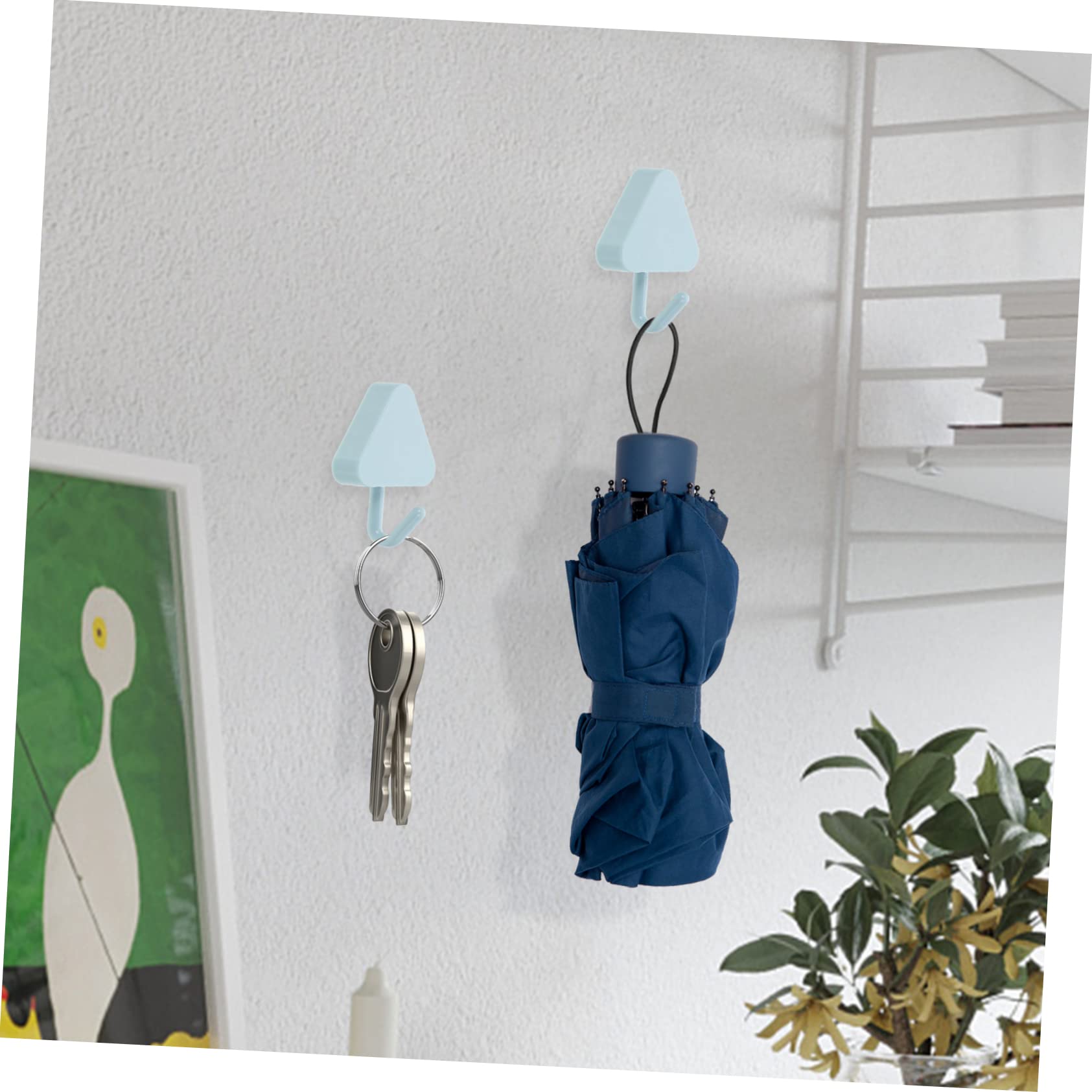 VASDEV 100 Ganchos Cuadrados sin Clavos, Colgador Multiusos, Perchas de Alta Resistencia, Ganchos para Colgar Toallas, Perchero para casa de Campo, Perchero para Colgar en la Pared del ba