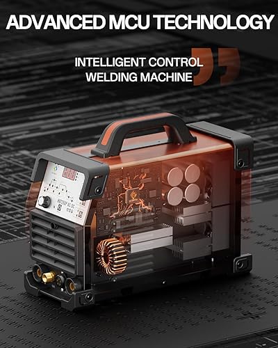 Miniatura 7 de HITBOX Soldador TIG ACDC con pulso, máquina de soldadura de aluminio profesional de 200 A con onda cuadradapaloMMAIGBT, exquisito soldador de arco