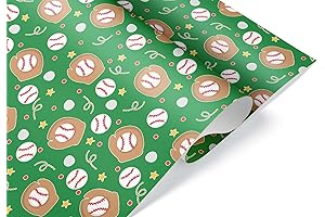 Enchanting Green Baseball Christmas Wrapping Paper for Festive Spirit