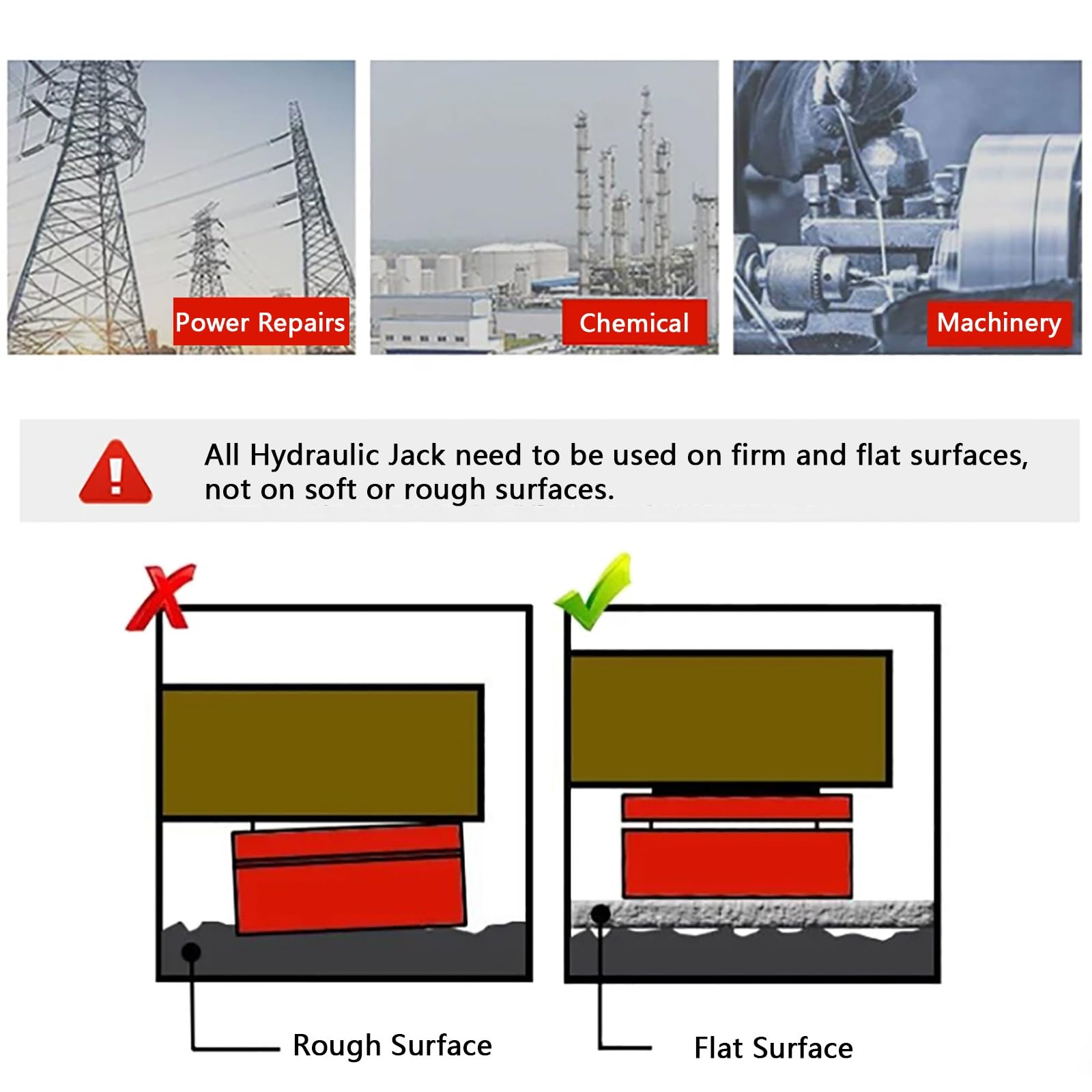 Gato Hidráulico de Simple Efecto, Carreras de 100 mm, Gato Hidráulico Industrial (bomba No Incluida), para Reparación de Maquinaria, Ingeniería Energética(30T)