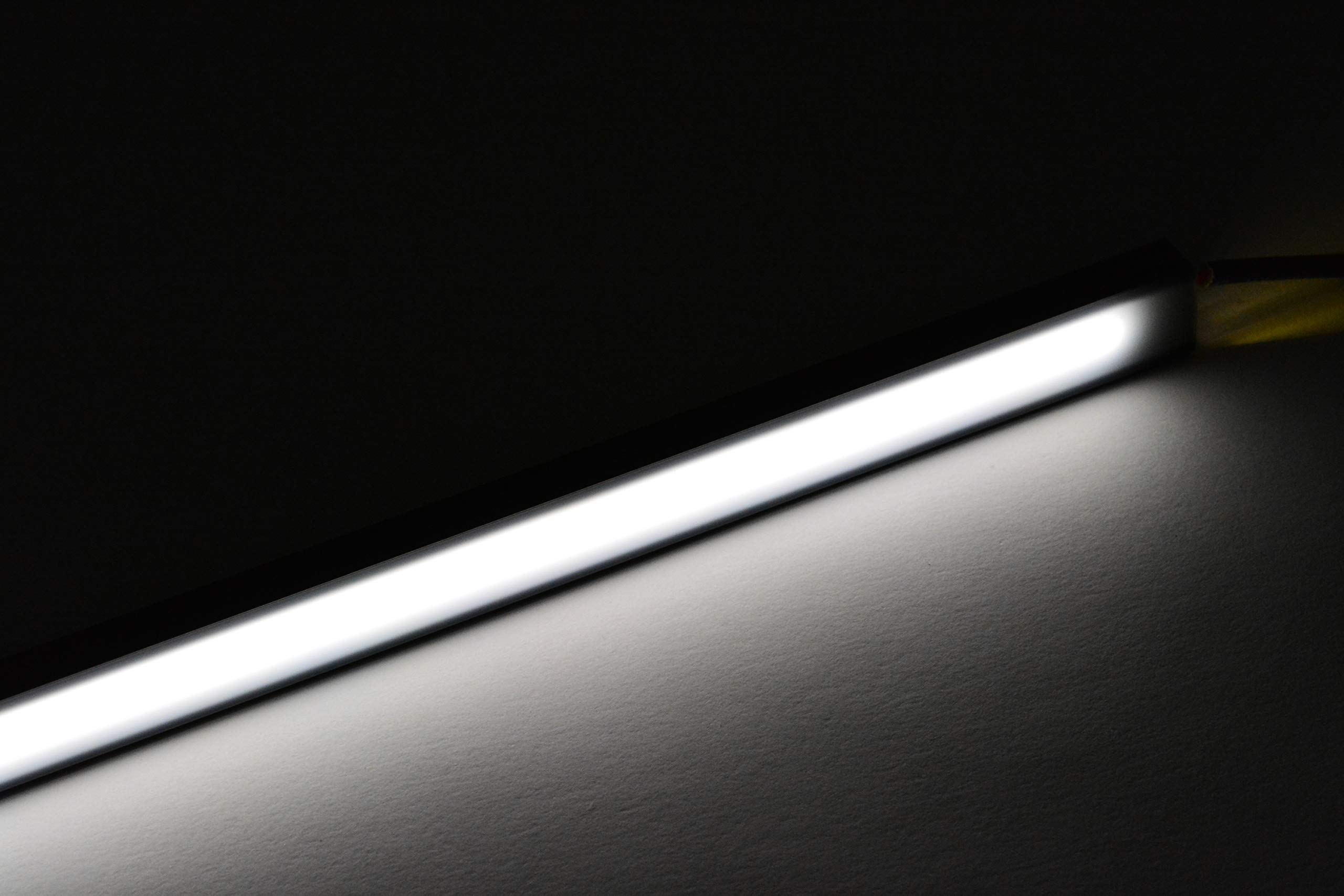 AFTERTECH 1 x 3 m 1207N 12 x 7 mm profil aluminium noir minimal pour bandes LED barre rigide entière 3 m + couvercle noir (1 x 3 m 1207 noir noir)