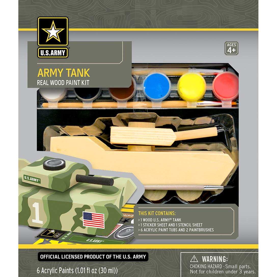 Works of Ahhh... Craft Set - U.S. Army Tank Wood Paint Kit
